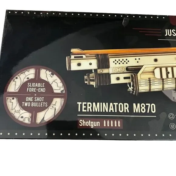 ROKR DIY‎ 3D Wooden Puzzle Terminator M870 Shotgun New - Picture 2 of 7
